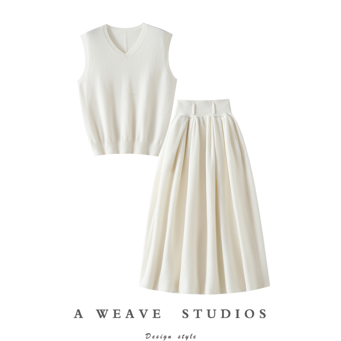 启超官方高端100%纯山羊绒衫套装