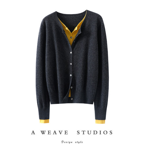 启超官方高端100%纯山羊绒衫