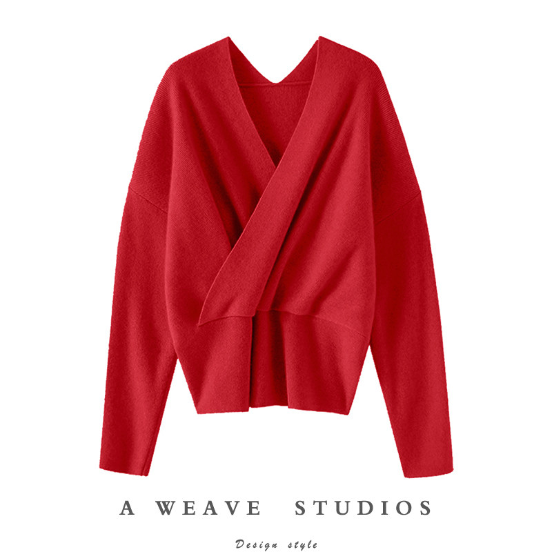 气质轻松穿出来~V领开胸100%纯山羊绒衫毛衣女针织衫秋冬季加厚,女装/女士精品,羊绒衫,淘宝优惠券,粉丝福利购,淘宝优惠卷