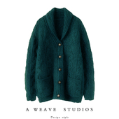 重磅 女粗棒针纯羊绒毛衣外套冬 加厚羊绒开衫 男女同款 深深钟爱