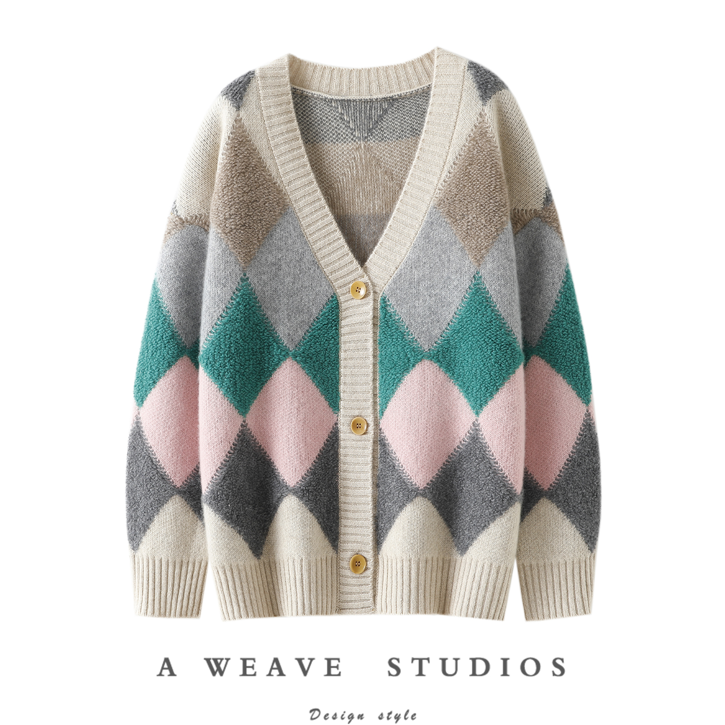 启超官方高端100%纯山羊绒开衫