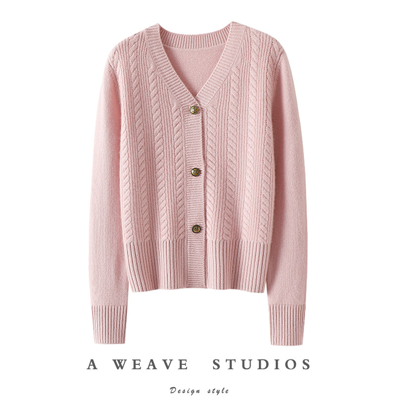 气质更胜一筹！加厚100%纯山羊绒开衫女绞花纯羊绒毛衣针织外套,女装/女士精品,羊绒衫,淘宝优惠券,粉丝福利购,淘宝优惠卷