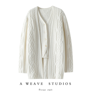 女V领纯羊绒毛衣背心套装 加厚100%纯山羊绒开衫 气质 一眼看到