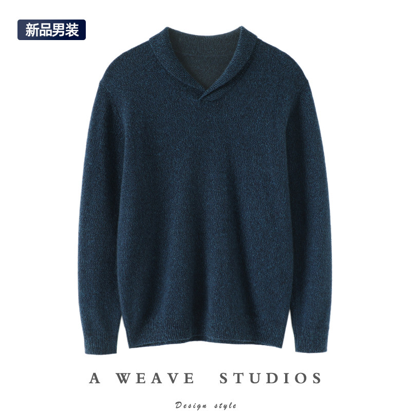 精致版型真赞~男士加厚V领羊绒衫宽松纯羊绒毛衣男式针织打底衫冬,男装,羊绒套衫,淘宝优惠券,粉丝福利购,淘宝优惠卷