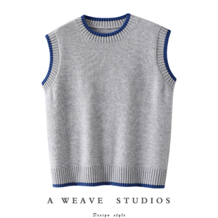 马甲 加厚100%纯山羊绒背心女羊绒毛衣针织衫 三分矜贵 七分优雅