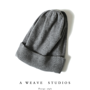 暖心美至心间~双层加厚纯羊绒帽子男女通用保暖秋冬针织毛线帽子