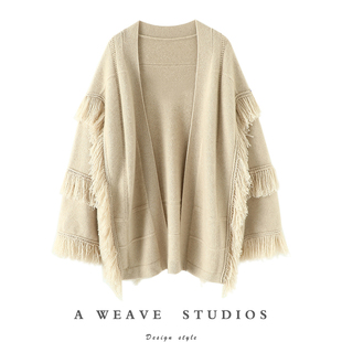 纯羊绒毛衣外套 女中长款 启超时髦精都在穿 大克重100%纯羊绒开衫