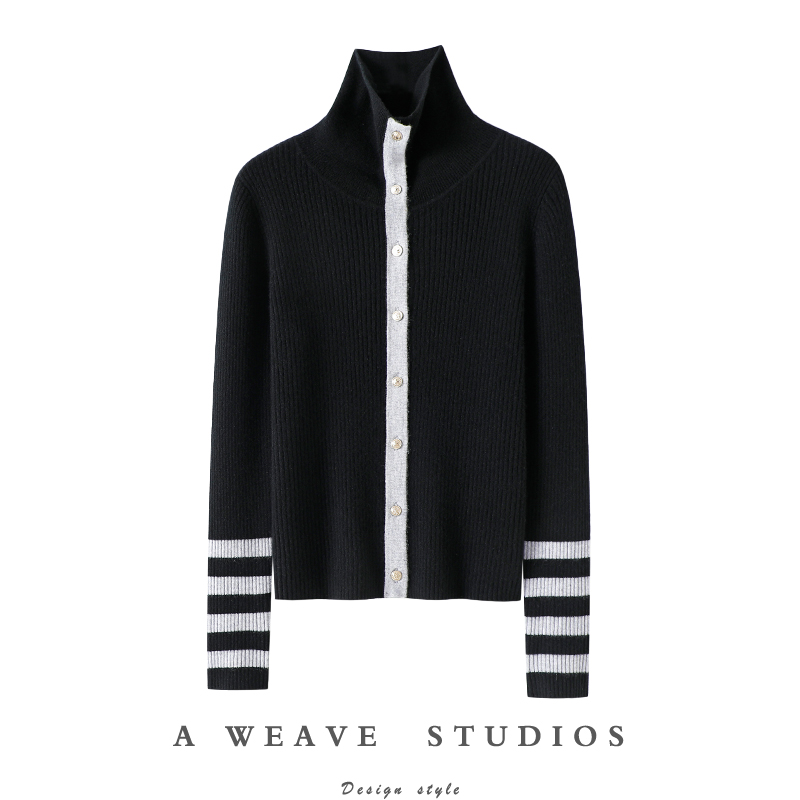 启超官方高端100%纯山羊绒衫