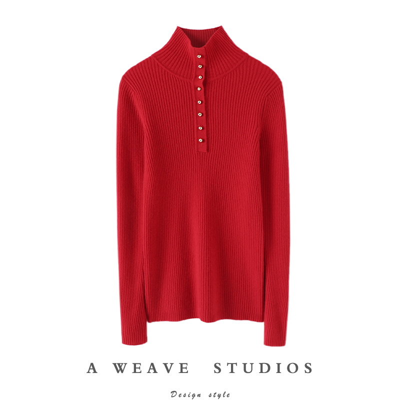 启超高端100%纯山羊绒衫