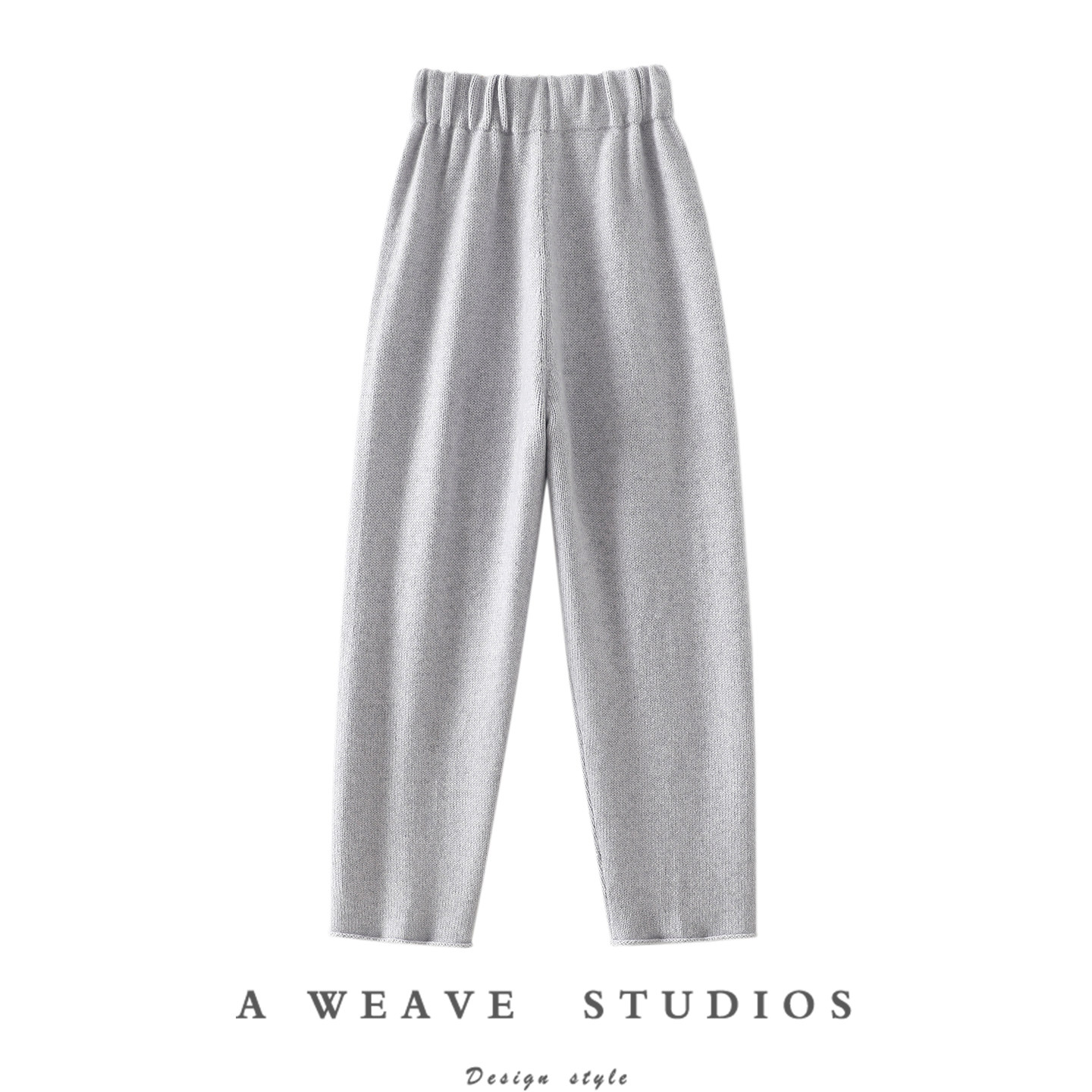 哇哇哇~这神裤型！！粗针加厚100%纯羊绒裤子女外穿休闲针织长裤