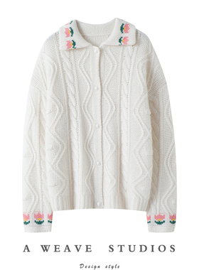 与生俱来的优越感！加厚100%纯山羊绒开衫女毛衣针织开衫外套秋冬