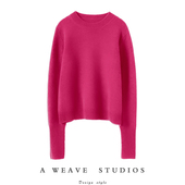 温柔 加厚山羊绒衫 100纯羊绒女圆领套头毛衣秋冬季 融化 新款