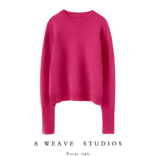 启超高端100%纯山羊绒衫