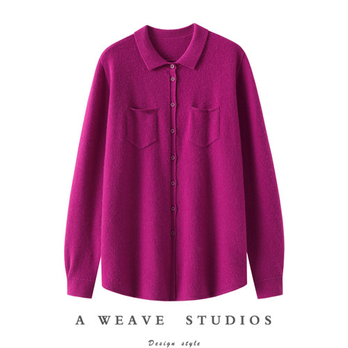 启超官方高端100%纯山羊绒开衫