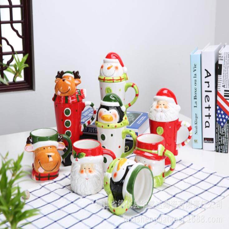 2019 christmas ceramics coffee cup mug child couple gift
