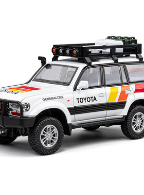 正版1:24酷路泽LC80合金模型回力声光仿真越野孩玩具桌面摆件