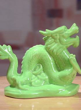 十二生肖绿色可爱风属相大摆件