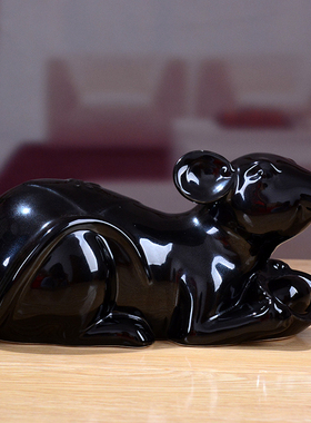 老鼠摆件12生肖可爱风家居装饰