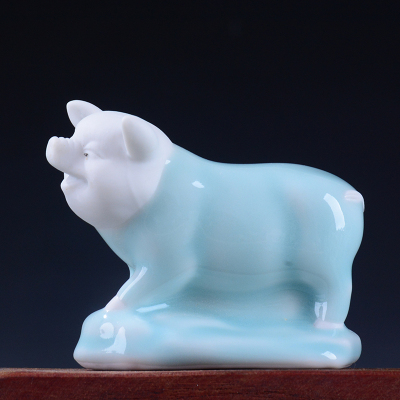 陶瓷生肖鼠龙蛇风水招财工艺品