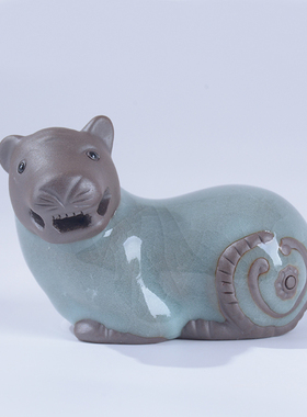 德化老虎十二生肖礼品招财摆件