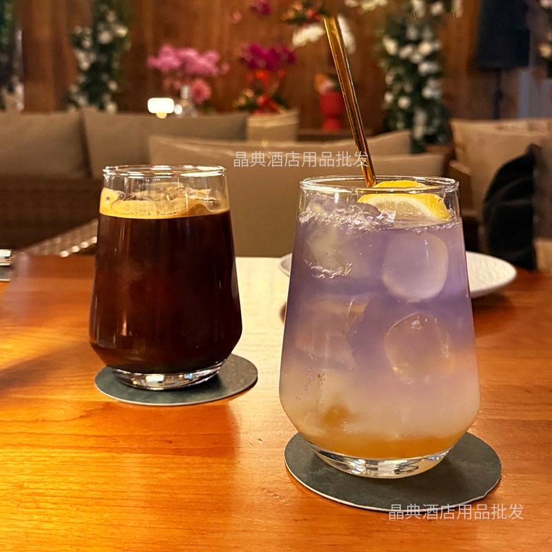 ins网红餐厅玻璃杯chic饮品杯苏打饮料杯气泡水杯果汁杯冰咖啡杯