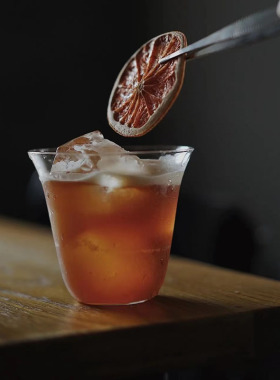 ins风阔口玻璃咖啡杯轻薄冰美式拿铁杯简约茶杯鸡尾酒杯冷饮杯子