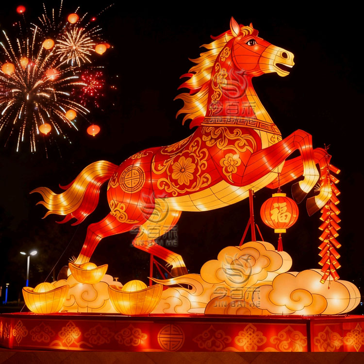2026马年花灯神马彩灯春节灯组