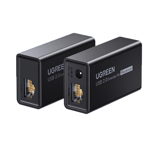 绿联usb网络延长器usb2.0网线信号放大转网络RJ45接口50米无线数据传输器鼠标键盘监控摄像头扫描枪单边供电