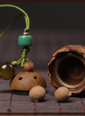 创意绿檀木莲花香囊扩香