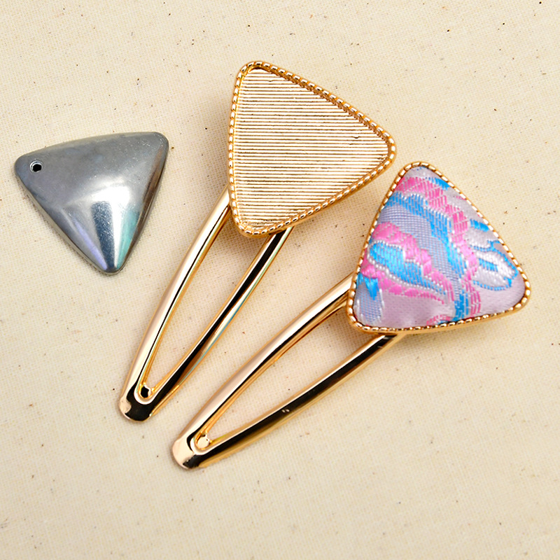 宋锦发夹手工diy材料包新