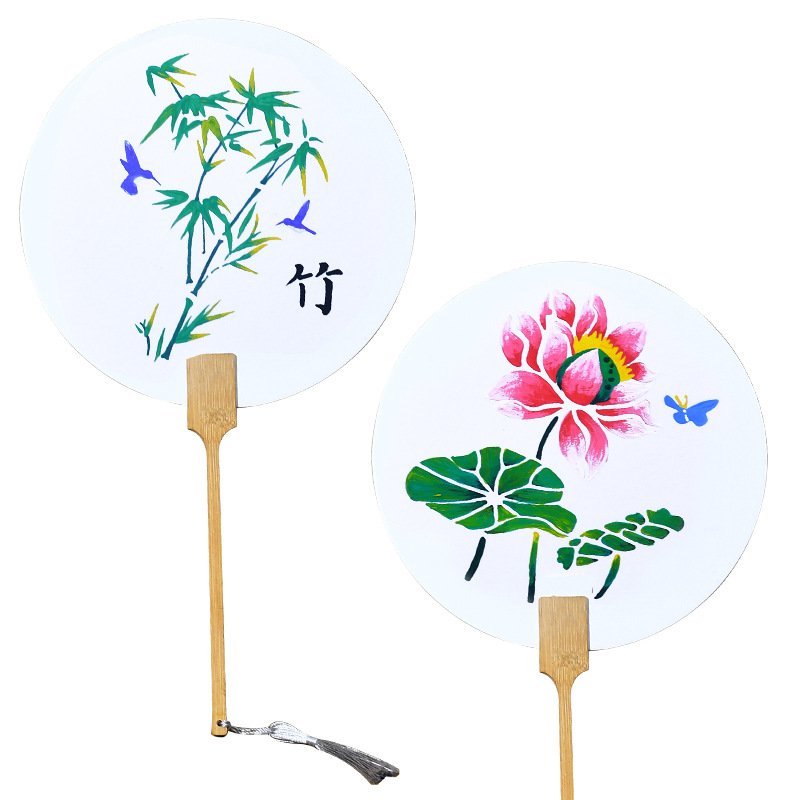 新年手工团扇diy材料包宣