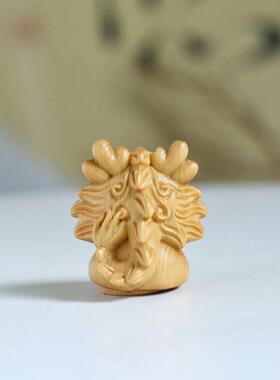 崖柏木刻雕24663品小青龙手件生肖龙挂件把直播工艺现代简约