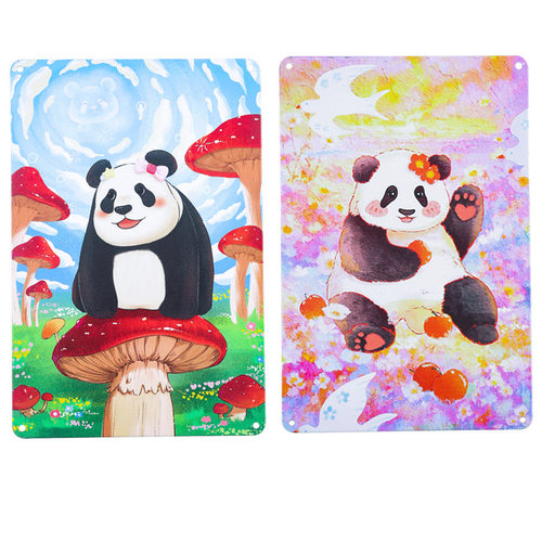 熊猫可爱萌宠纪念品铁皮