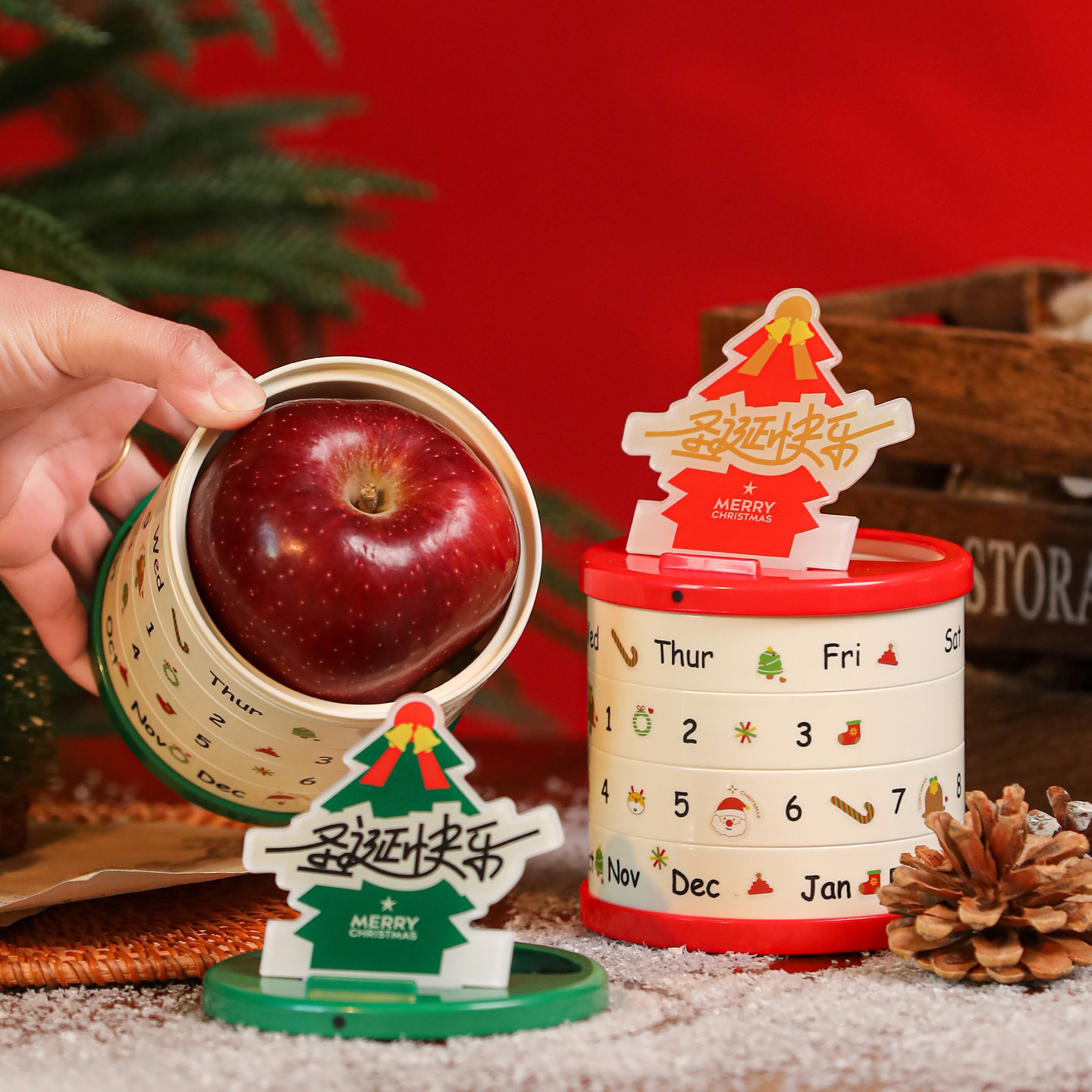 圣诞包装礼盒平安夜苹果