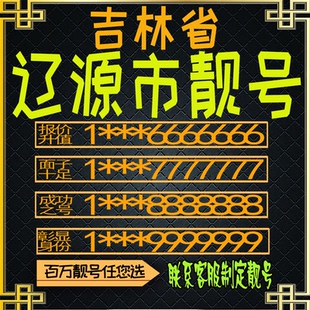 吉林辽源好号手机号电话卡手机卡号码定制风水号全国通用靓号选号