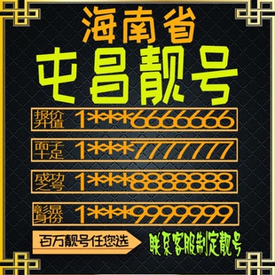 海南屯昌好号手机号电话卡手机卡号码定制风水号全国通用靓号选号
