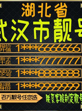 湖北武汉好号手机号电话卡手机卡号码定制风水号全国通用靓号选号