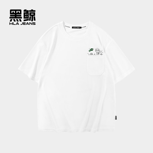 胸口印花点缀 宽松版型 舒适圆领