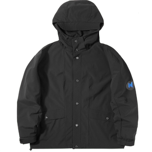 海澜之家旗下黑鲸休闲户外连帽夹克男春季纯色宽松外套男商场同款