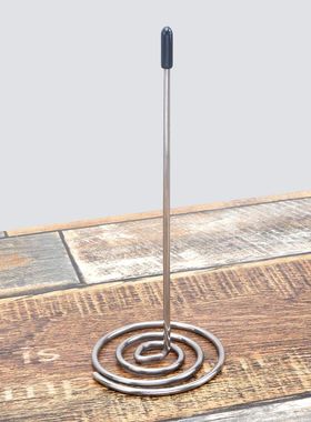 插单器304不锈钢厨房外卖菜单插收集座餐厅传票叉商用收银小票叉