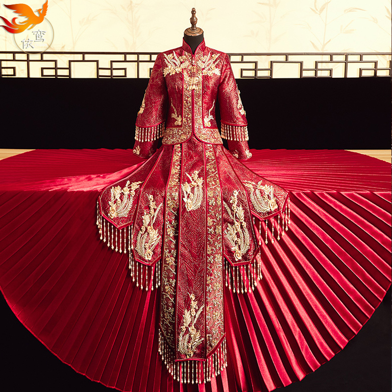 秀禾服新娘2022夏季新款结婚中式嫁衣古装龙凤褂出阁服中国风秀和