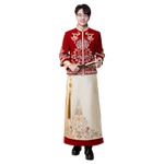 男士丝绒秀禾服新郎中式礼服结婚敬酒服接亲唐装龙凤褂大码秀和服