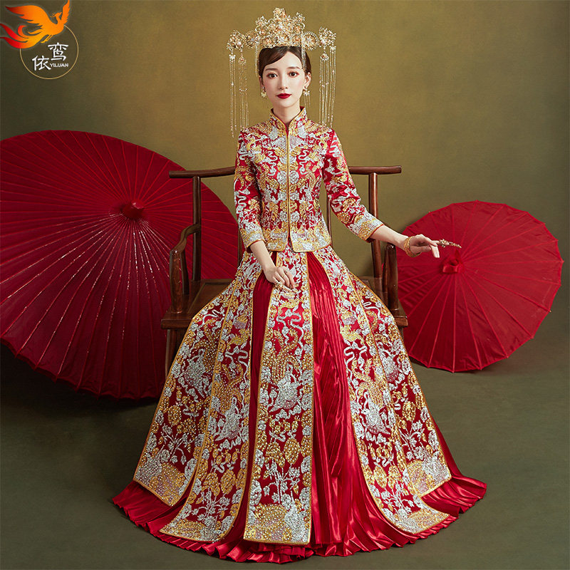 秀禾服新娘2026夏季新款结婚中式婚纱礼服古装嫁衣中国风婚服秀禾图片
