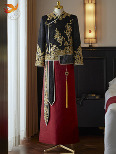 秀禾服男装2025新款中式结婚新郎敬酒服汉服男士结婚礼服男款婚服