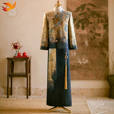 男士中式秀禾服接亲敬酒礼服