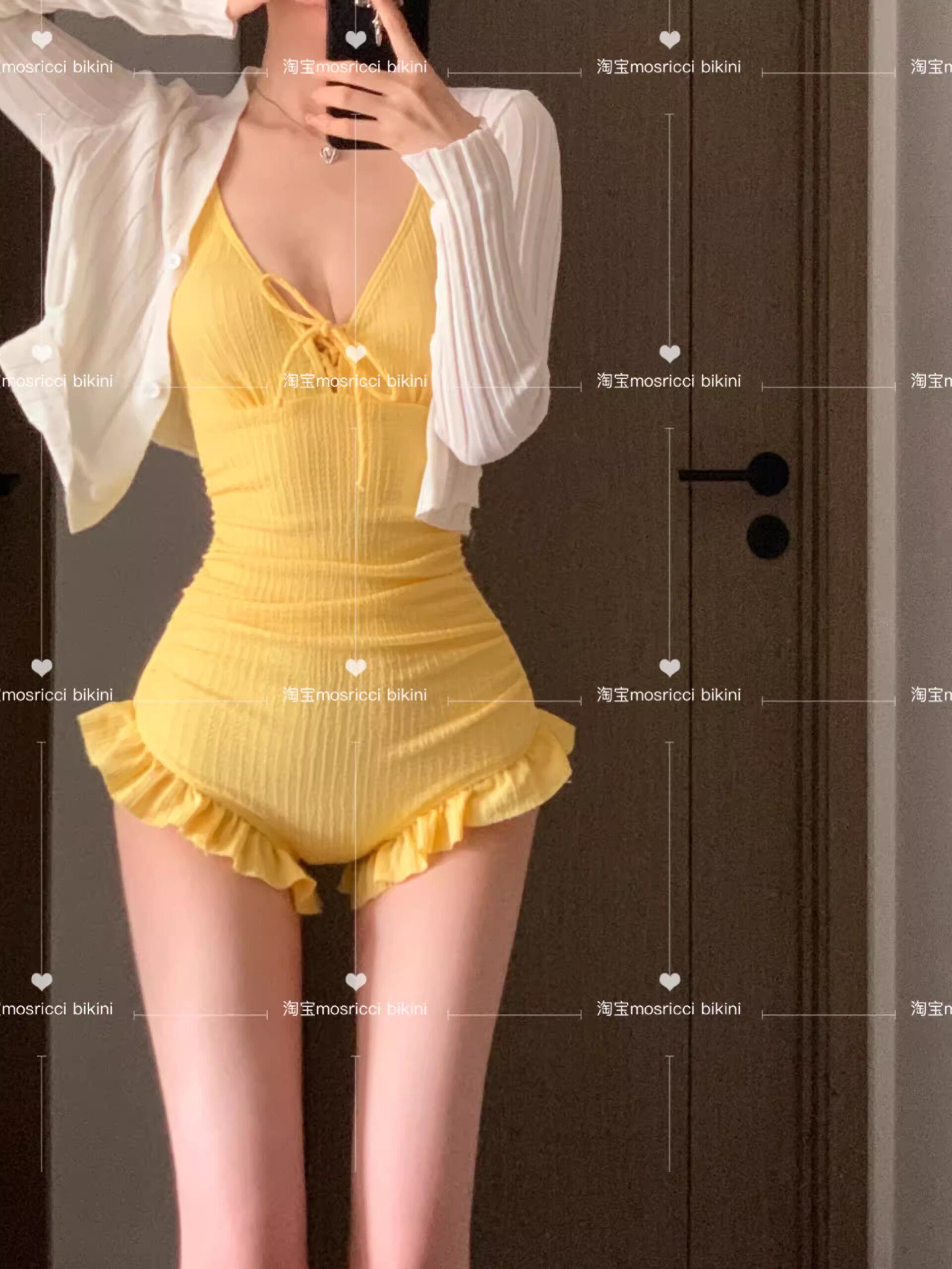 女遮肉防晒显瘦两件套泳衣