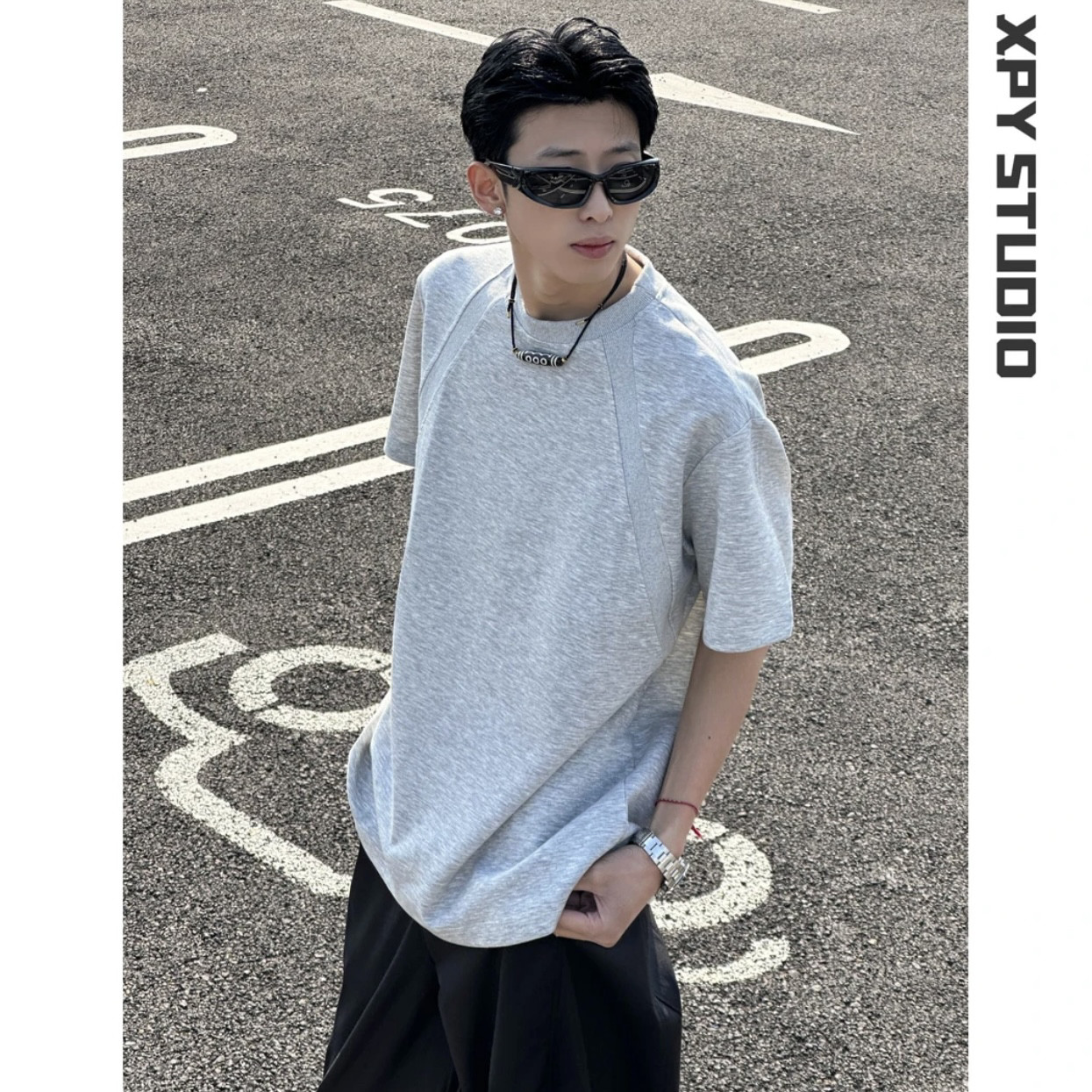 280G重磅硬挺纯色T恤短T上衣