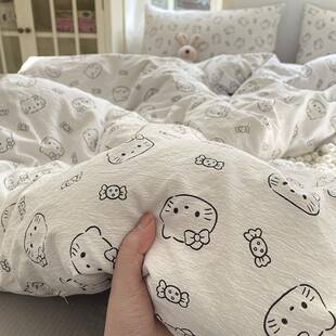 New Cloud-Like Jacquard Double-Layer Yarn Bed Sheet Set,