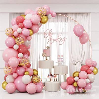Pink Metallic Balloon Garment Set Valentine's Day Proposal
