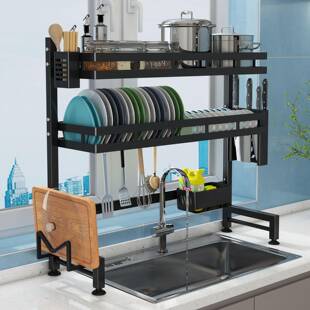 Kitchen Sink Drain Rack Storage Rack Countertop Bowl and